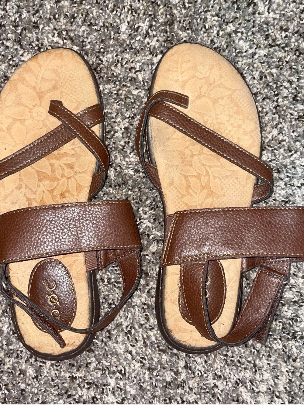 boc Brown Leather Strap Women's Sandals Size 7